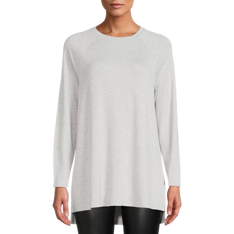 Time and Tru Women's Tunic Top with Long Sleeves | Walmart (US)