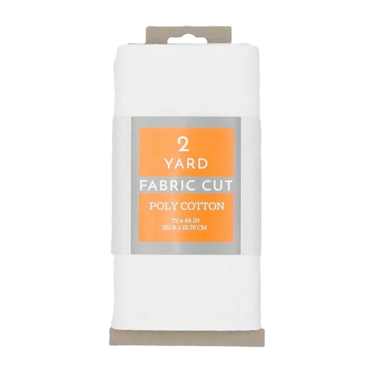Shason Textile 2 Yard Cut Poly Cotton Fabric, White, 44" Wide for Craft & Quilting Projects | Walmart (US)