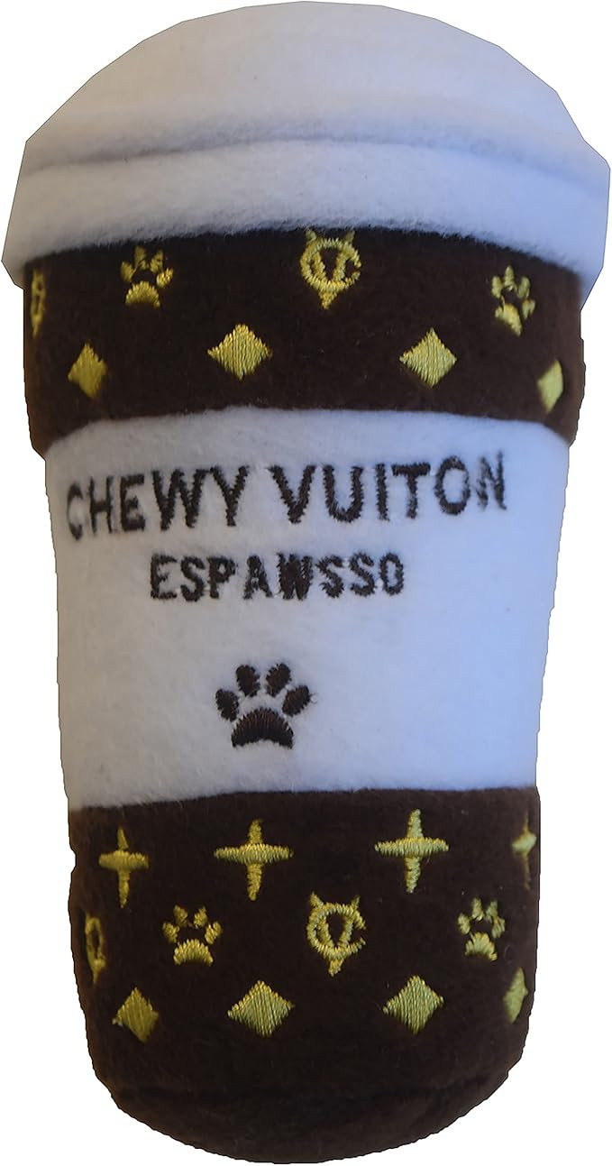 Dog Diggin Designs Nouveau Haute Coffee Station Collection | Unique Squeaky Parody Plush Dog Toys... | Amazon (US)