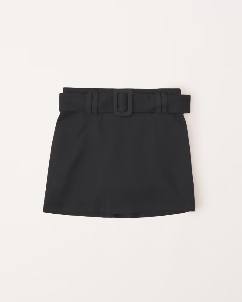 girls belted menswear mini skort | girls clearance | Abercrombie.com | Abercrombie & Fitch (US)