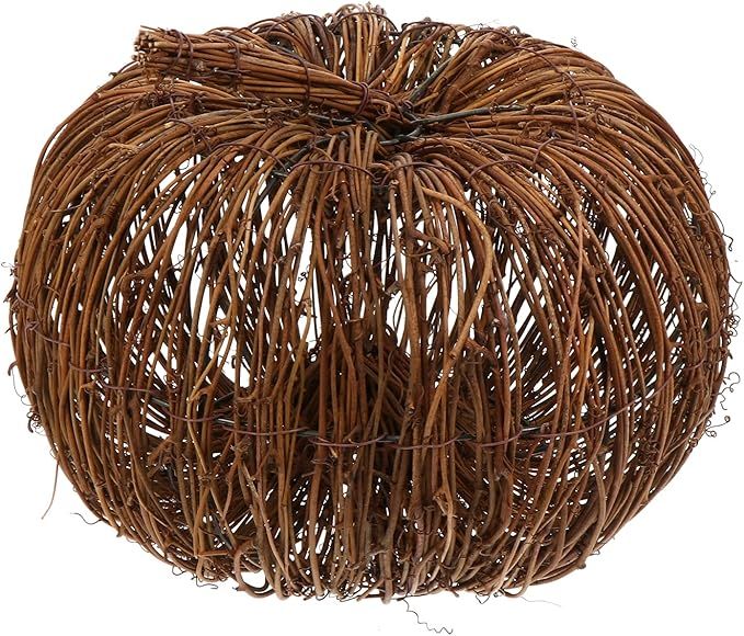 Wicker Rattan Pumpkins Natural Grapevine Ball Pumpkins Ornament for Halloween Fall Thanksgiving P... | Amazon (US)