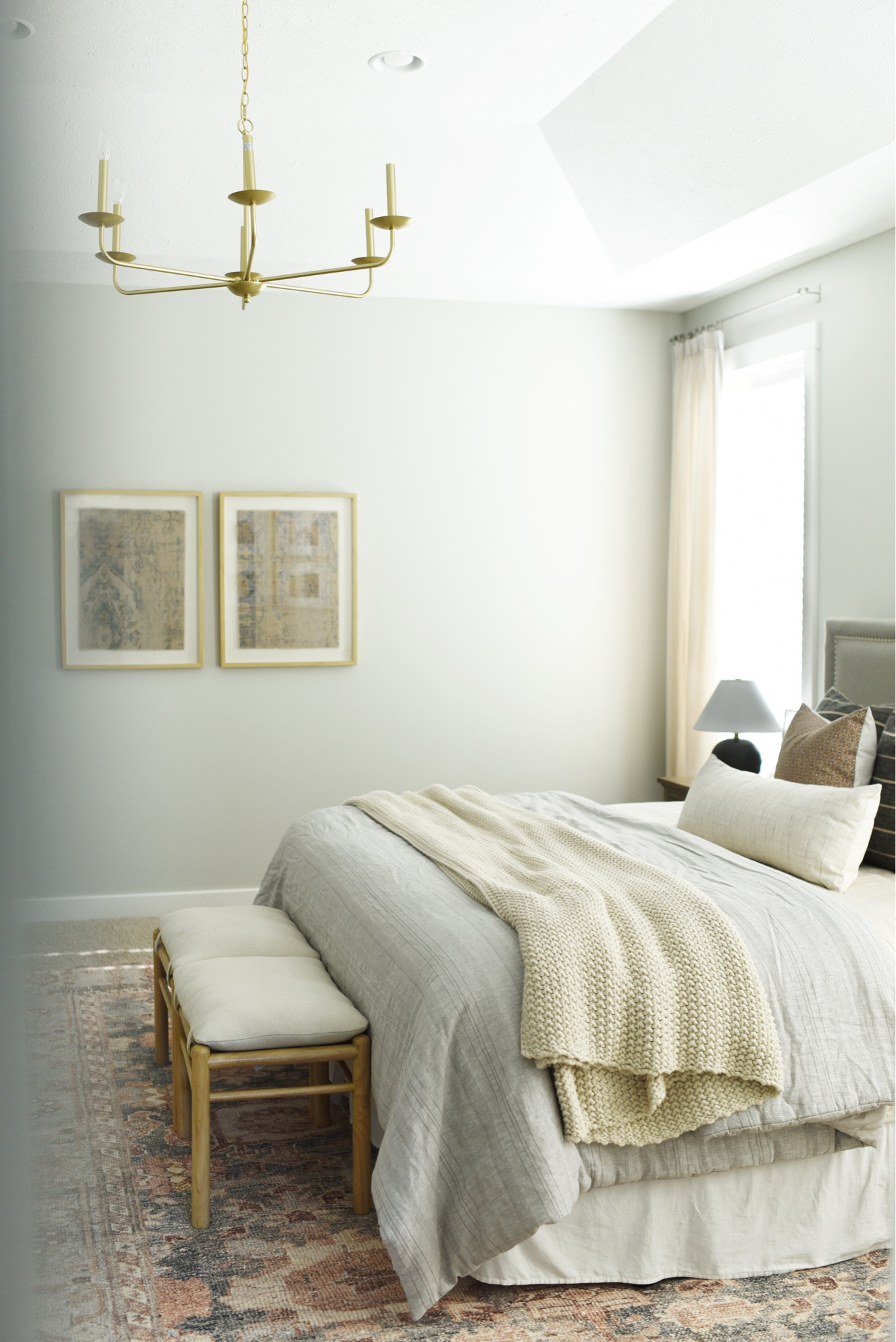 Primary bedroom, Studio McGee, Loloi rugs, Target, McGee & Co., Benjamin Moore, ottoman, comforter, duvet, Etsy, Casaluna

#LTKfamily #LTKhome