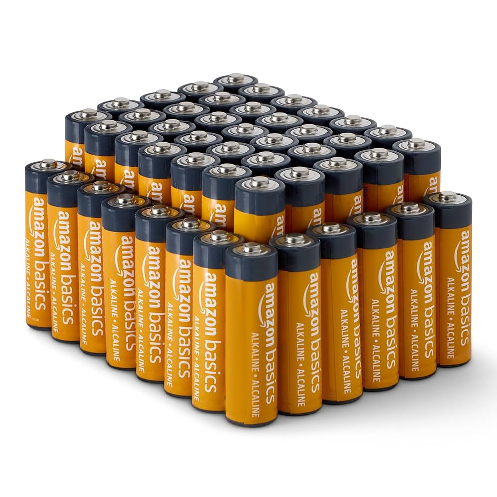 Amazon Basics 48-Pack AA Alkaline High-Performance Batteries, 1.5 Volt, 10-Year Shelf Life | Amazon (US)