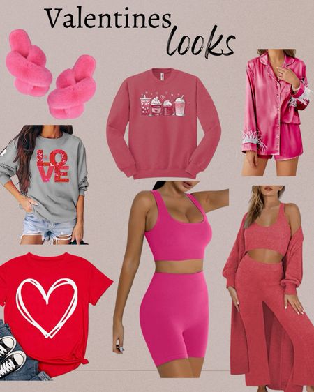 Valentines outfit ideas | Valentine’s Day | pink matching sets | red sets | pajamas | pj sets | valentines day pajamas |  heart sweatshirts | heart graphic tees | pink slippers | gifts for her | gifts for friends | pink tumbler | beauty finds 

#LTKSeasonal #LTKGiftGuide