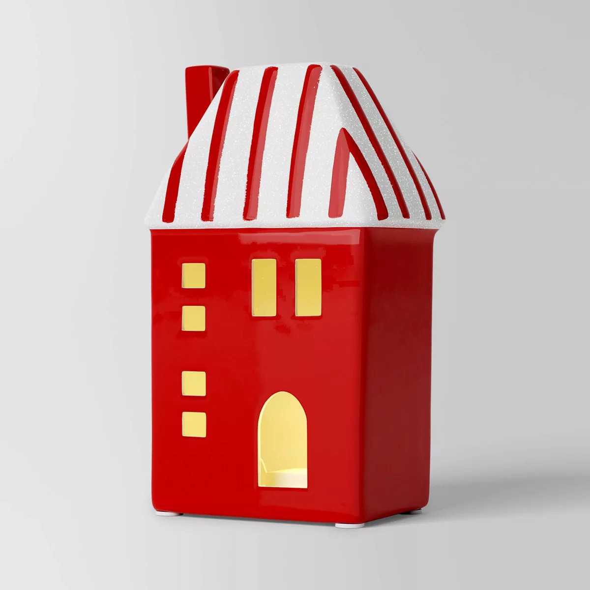 6.25" Christmas Lit Red Ceramic house - Wondershop™ | Target