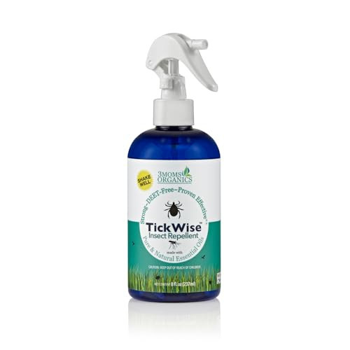 3 Moms Organics TickWise 8oz, Made with All Natural Essential Oils, DEET-Free, Tick and Insect Repellent, Plant Based Essential Oils, All Natural Ingredients Great for Adults, Kids, Dogs & Horses | Amazon (US)