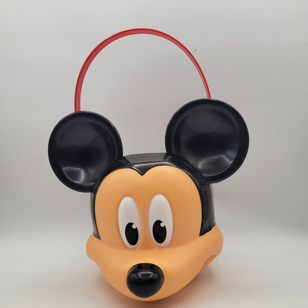 Vintage PTI Disney Mickey Mouse 3D Halloween Candy Bucket Basket Hard Plastic - Etsy | Etsy (US)