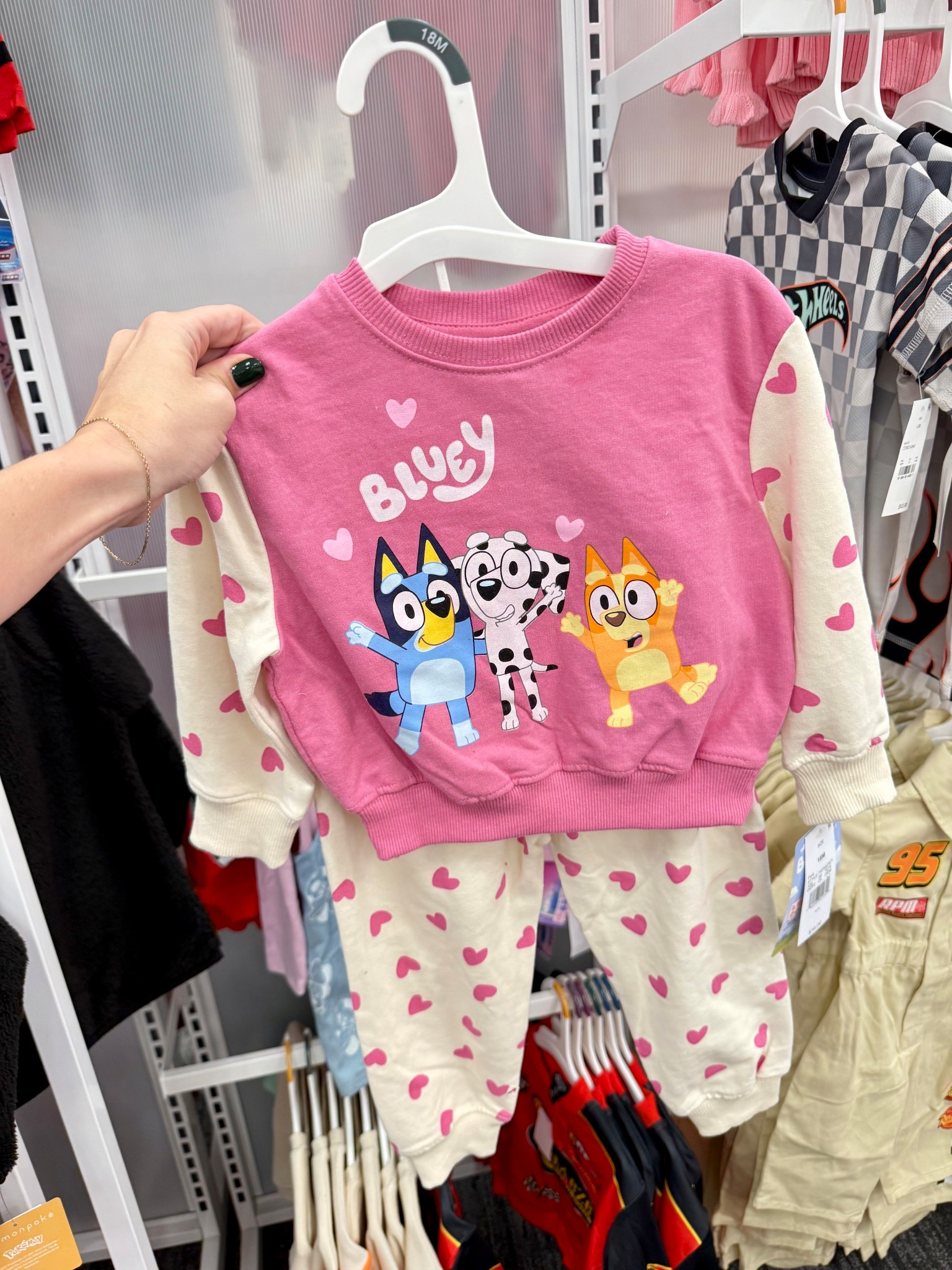 Toddler Girls' 2pc Bluey Valentines Fleece Sweatshirt and Pant Set - Pink

#LTKHoliday #LTKKids #LTKBaby