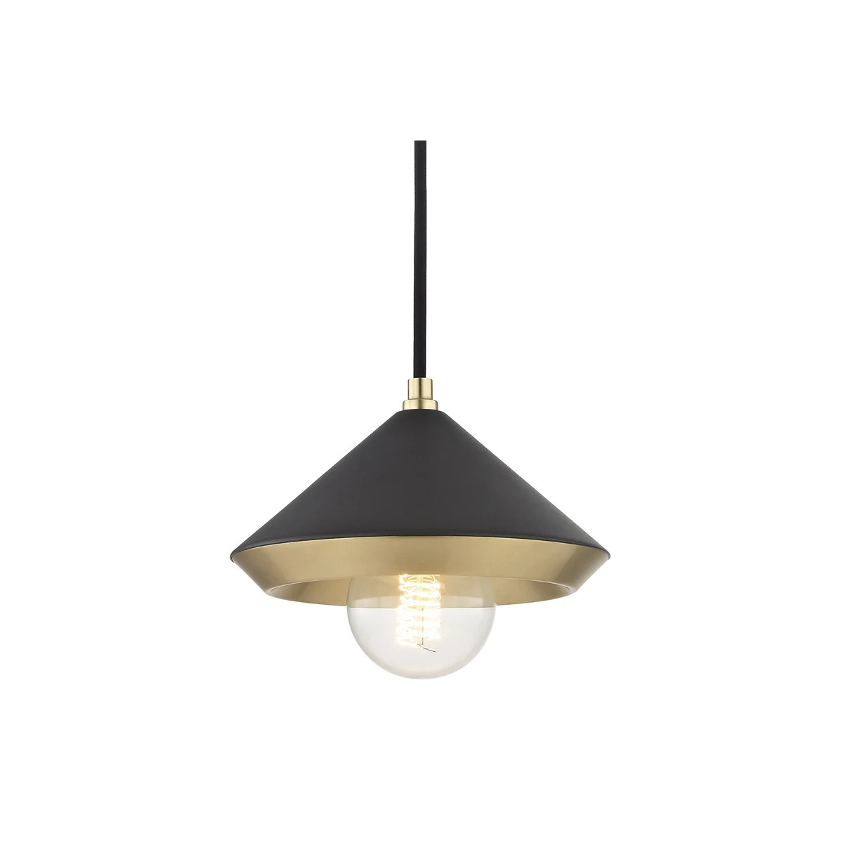 Marnie Single Light 8" Wide Mini Pendant with Two-Tone Metal Shade | Build.com, Inc.