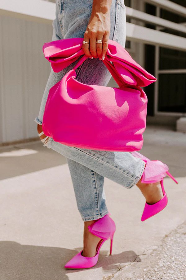 Prettiest Girl In The Room Purse In Hot Pink | Impressions Online Boutique