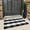 Cotton Buffalo Plaid Rugs Black and White Checkered Rug Welcome Door Mat (23.6"x35.4") Rug for Ki... | Amazon (US)
