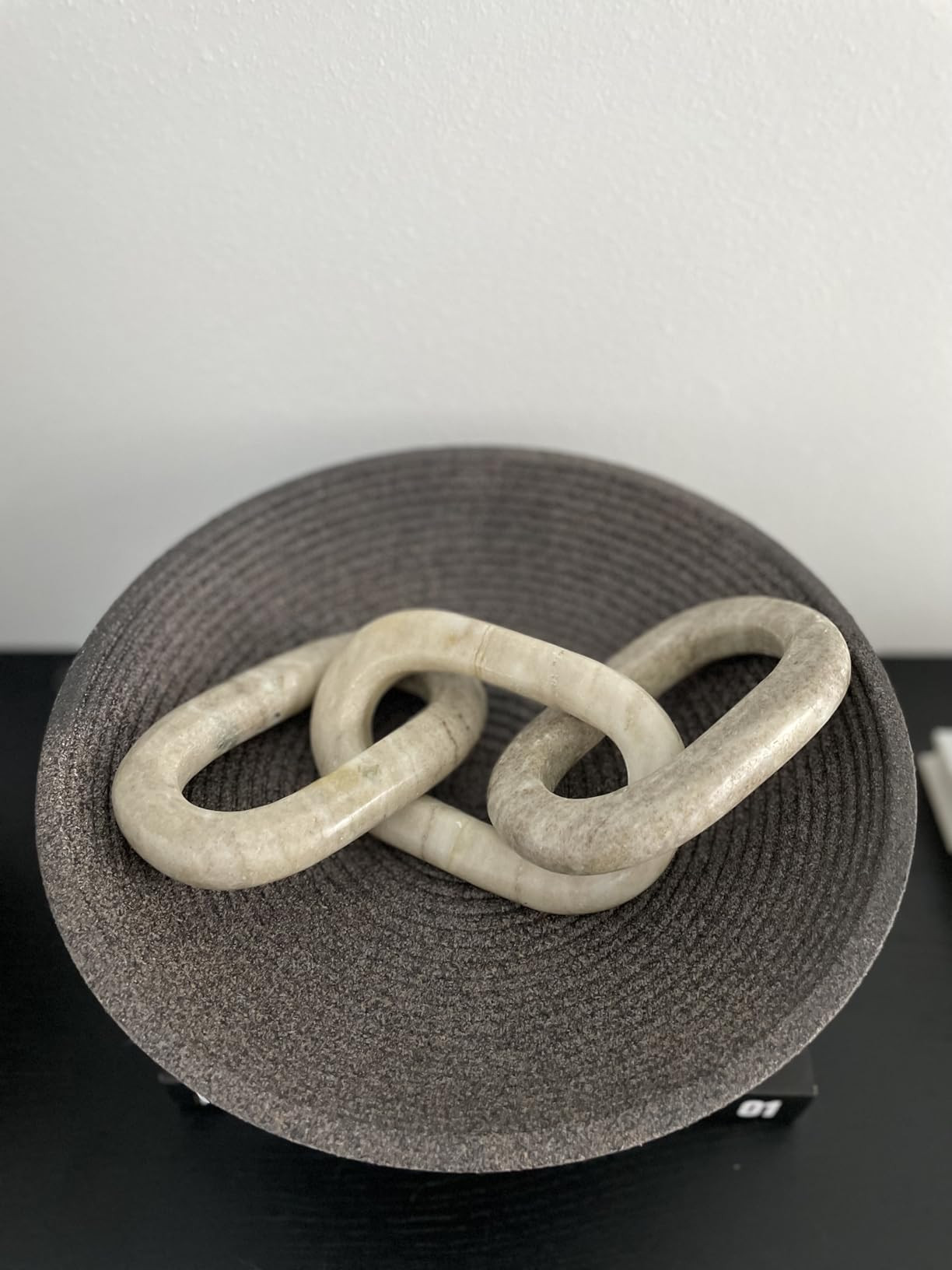 Mud Pie Brown Marble Link; 14 1/2" x 4" | Amazon (US)