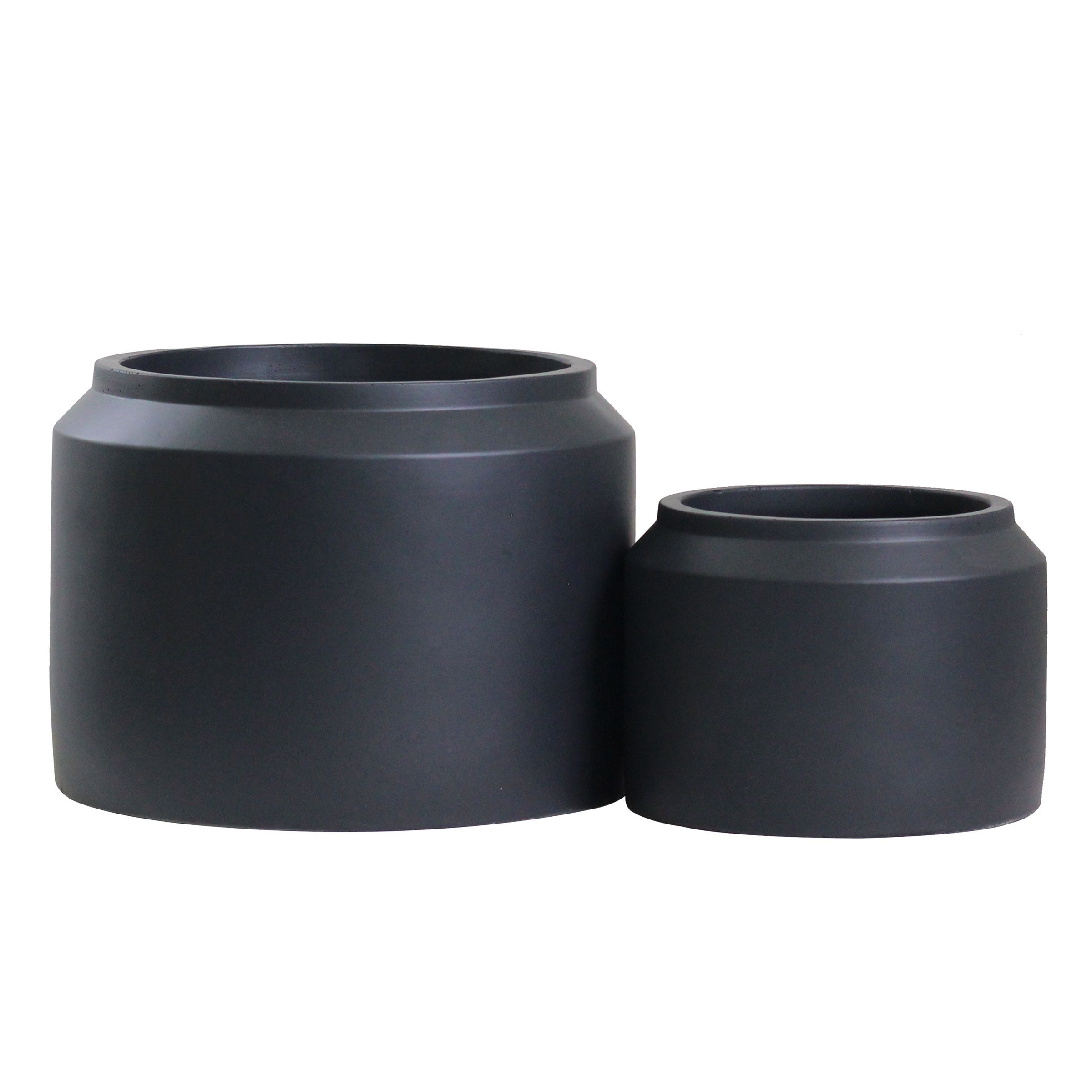 Olly & RosePorto Plant Pots - Matt Black Ceramic Jar Design Plant Pots Indoor & Outdoor Set 2 Pla... | Walmart (US)