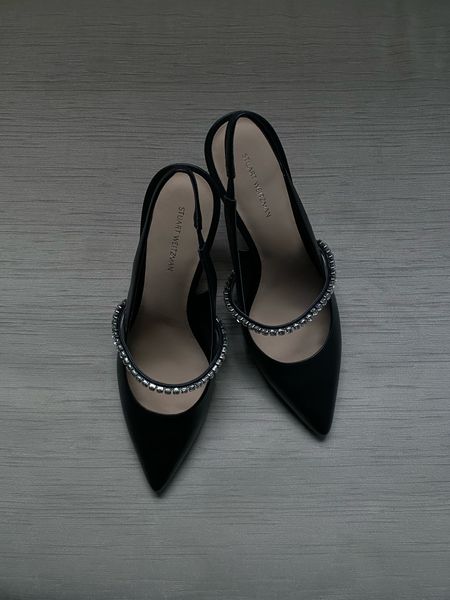 These black crystal slingback pumps are perfect for date night or a special event such as a gala or black-tie wedding!!!

It also comes in white, nude, a light pink, rose gold, silver, burgundy suede!

Sizes are selling out fast!!!

#LTKSaleAlert #LTKShoeCrush