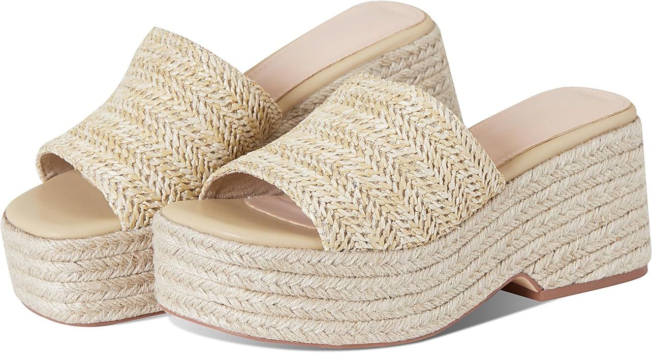 EQAUDES Platform Slip on Espadrille Sandals for Women Wedges Slides Bohemia Sandals Flatform Open... | Amazon (US)