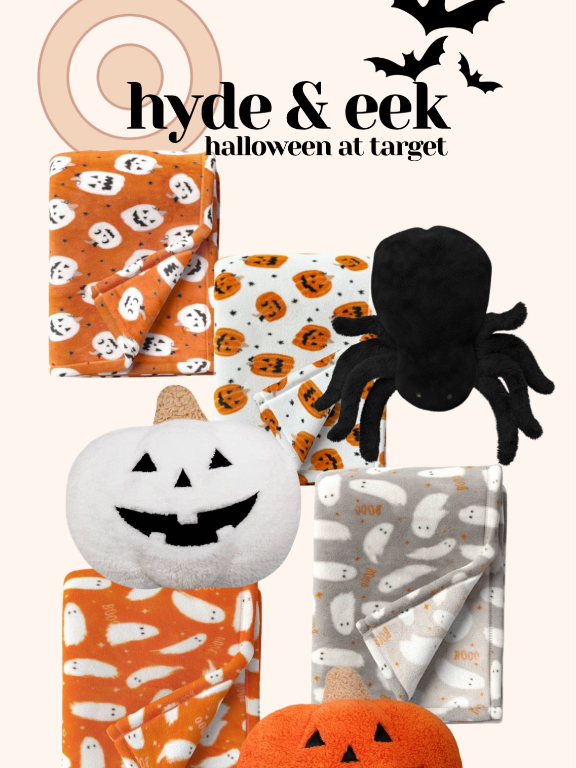 Halloween blankets and pillow at target #hydeandeek #target #targethalloween #halloween