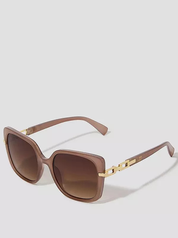 Monsoon Link Detail Oversized Sunglasses - Pink | Very (UK)