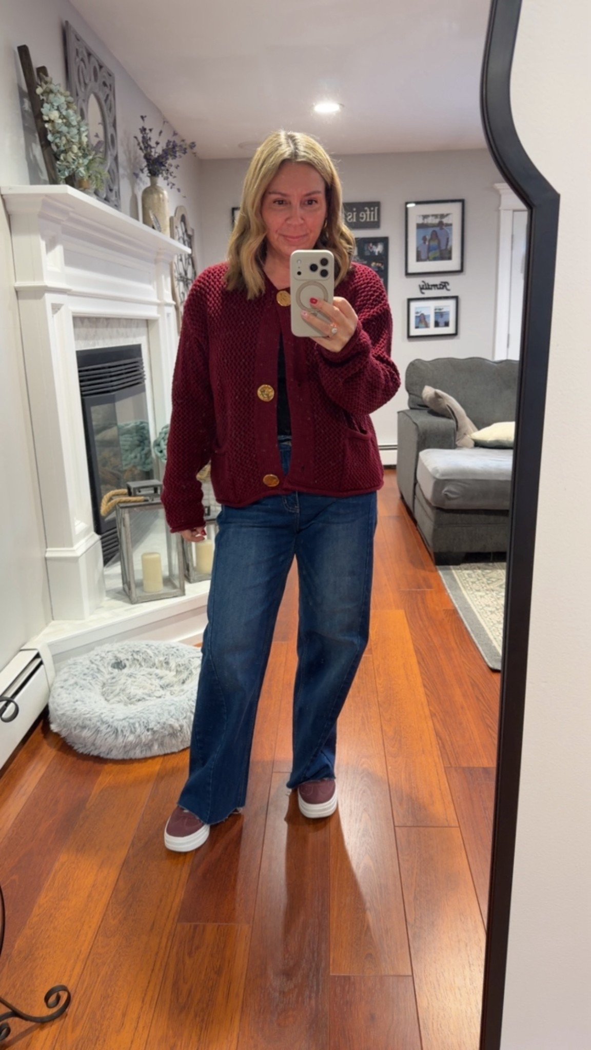 This cardigan is on sale for $10 I’m in a medium! Jeans are an 8 sneakers on sale too! A chill Galentines night

#LTKSaleAlert #LTKootd #LTKOver40