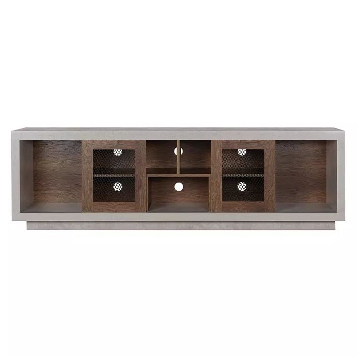 Valla Industrial TV Stand for TVs up to 70" Distressed Walnut - HOMES: Inside + Out | Target