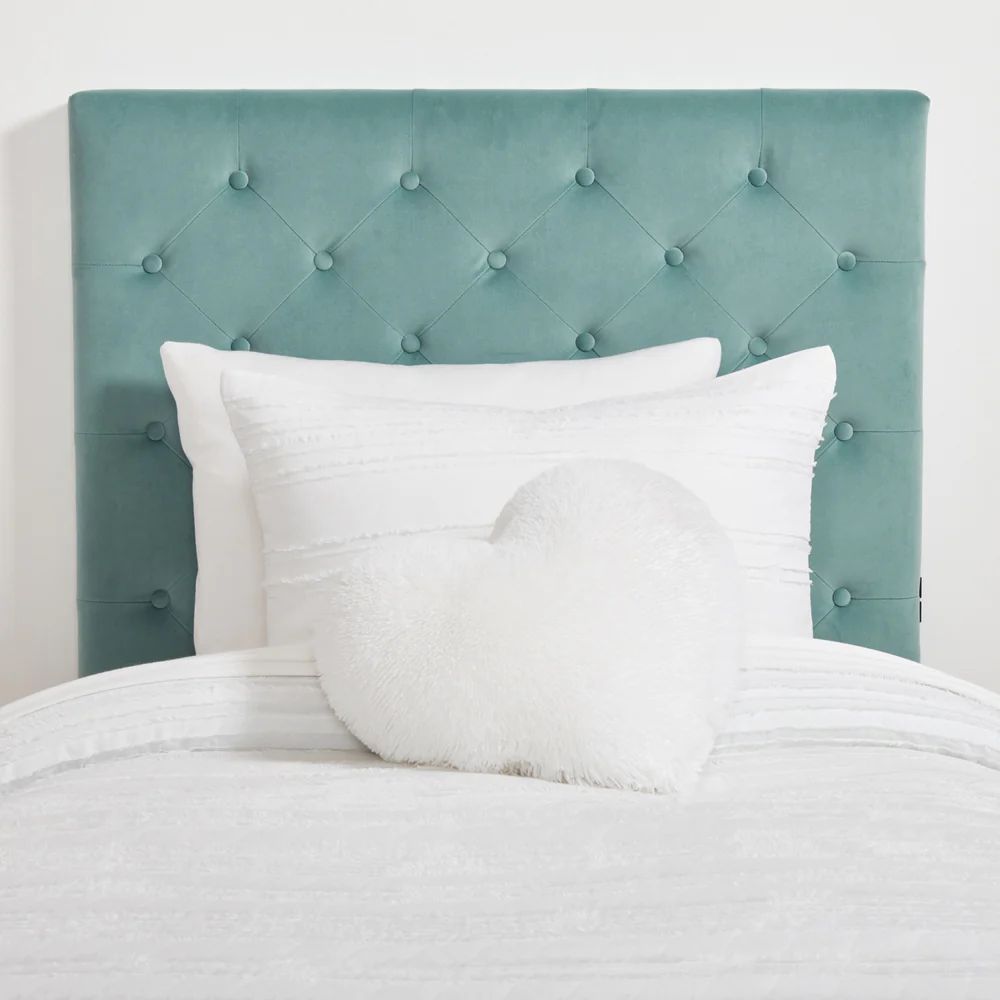 Harlow Charging Tufted Headboard | Dorm Essentials - Teal / Twin/Twin XL - Dormify | Dormify