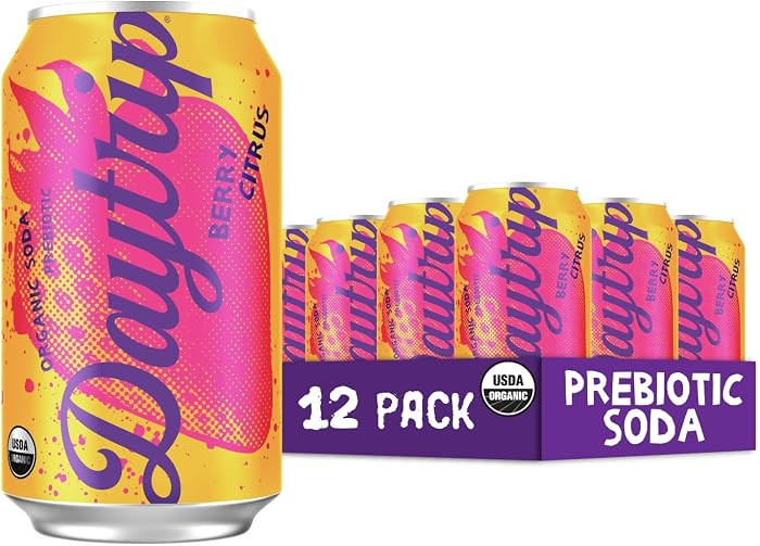 Daytrip Organic Sparkling Prebiotic Soda, Low Sugar Soda and Low Calorie Healthy Soda Alternative... | Amazon (US)