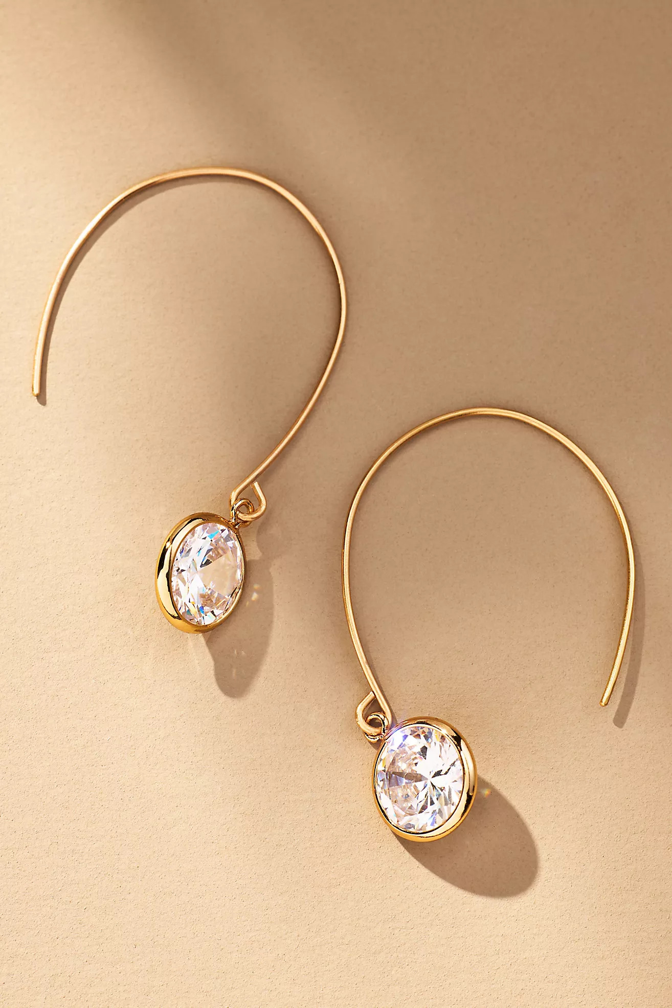 Thin Crystal Threader Earrings | Anthropologie (US)