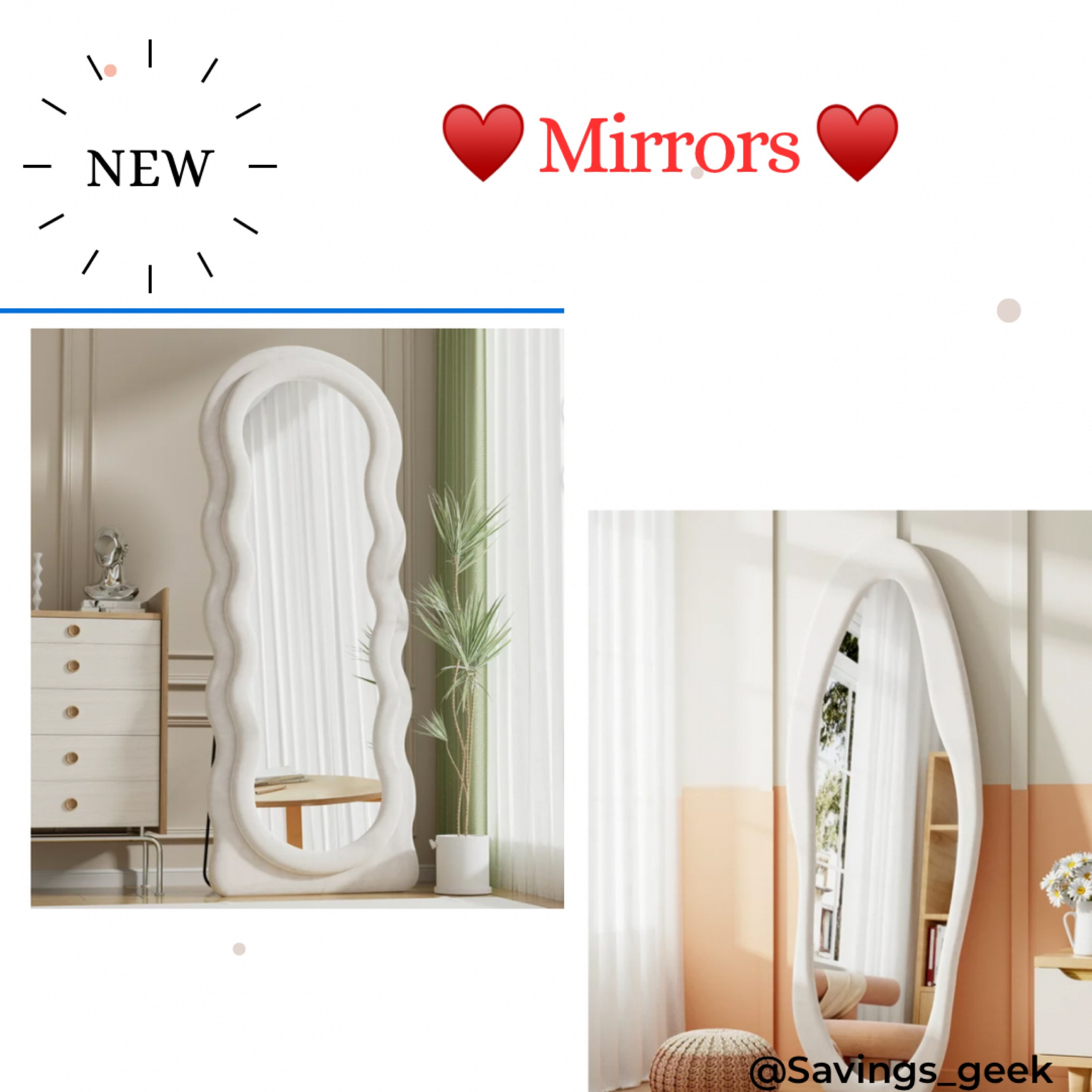 Amazing wavy full length mirrors on sale 

Ad ✨Link is in my bio to LTK 

#homedecor #walmart #mirrors #savings_geek #walmartdeals #amazonfinds #dealoftheday #amazonmusthave #shopwithme #blackfriday #holidayshopping #onsale #deals  #onlineshopping #savemoney 

#LTKhome #LTKsalealert #LTKfindsunder100