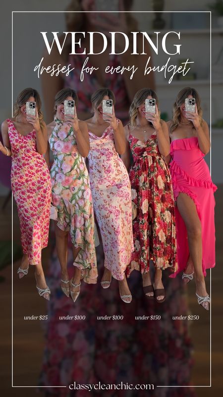 Affordable pink floral wedding guest dresses in my usual small/2

#LTKstyletip #LTKwedding #LTKfindsunder100