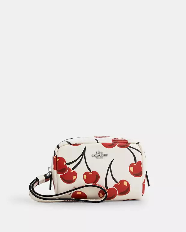 Pouch Wristlet With Cherry Print | Coach Outlet US