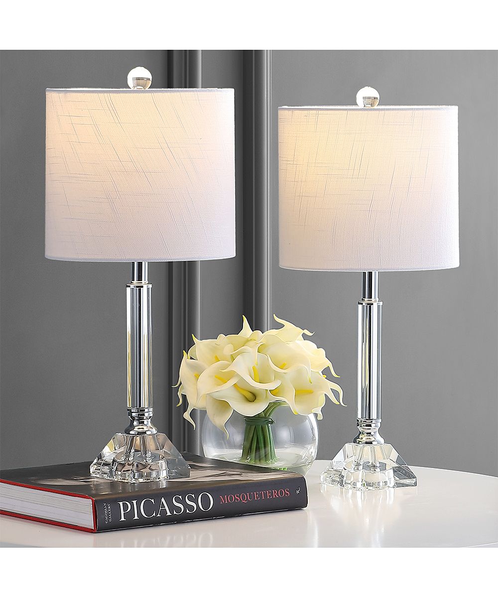 JONATHAN Y Indoor Table Lamps Clear - White & Clear Dana Table Lamp | Zulily