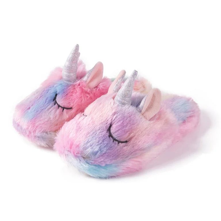 Kids Slippers Unicorn Cute House Slippers Memory Foam Girls Fuzzy Slides | Walmart (US)