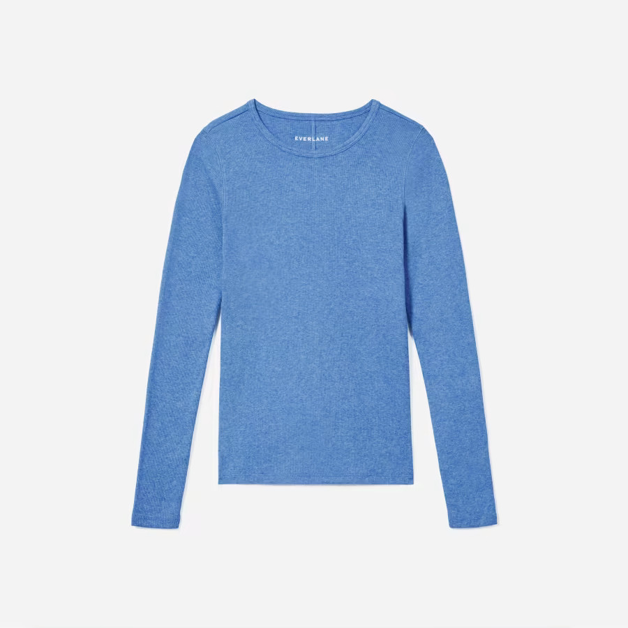 The Pima Micro-Rib Long-Sleeve Crew | Everlane