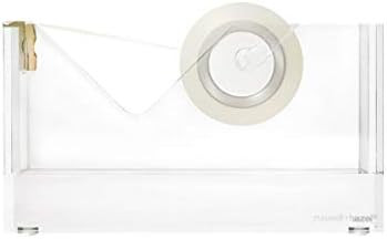russell+hazel Acrylic Tape Dispenser, Clear with Gold-Toned Hardware, 1-13/16” x 6” x 3-3/8... | Amazon (US)