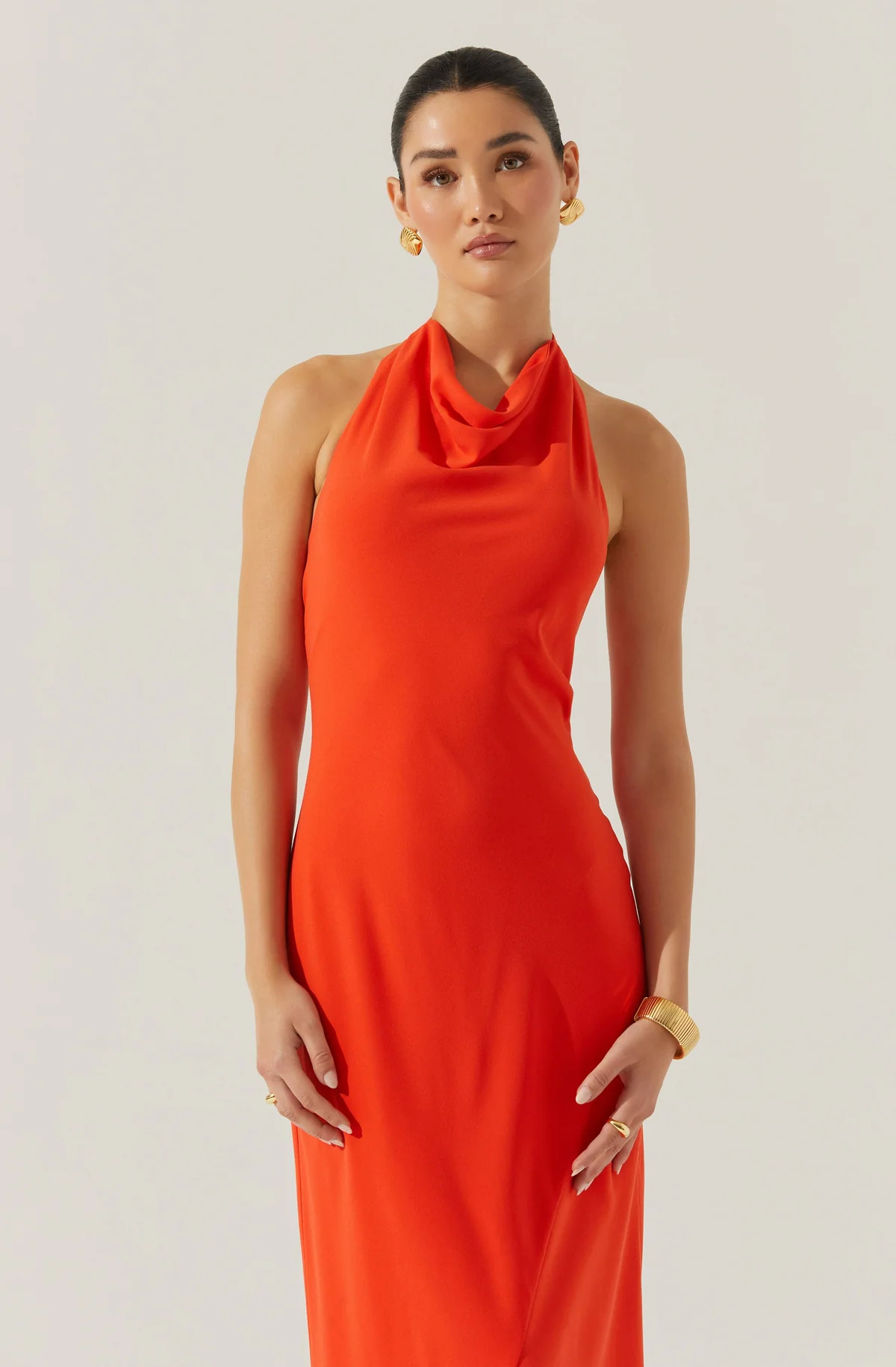 Dalisay Cowl Neck Halter Dress | ASTR The Label (US)