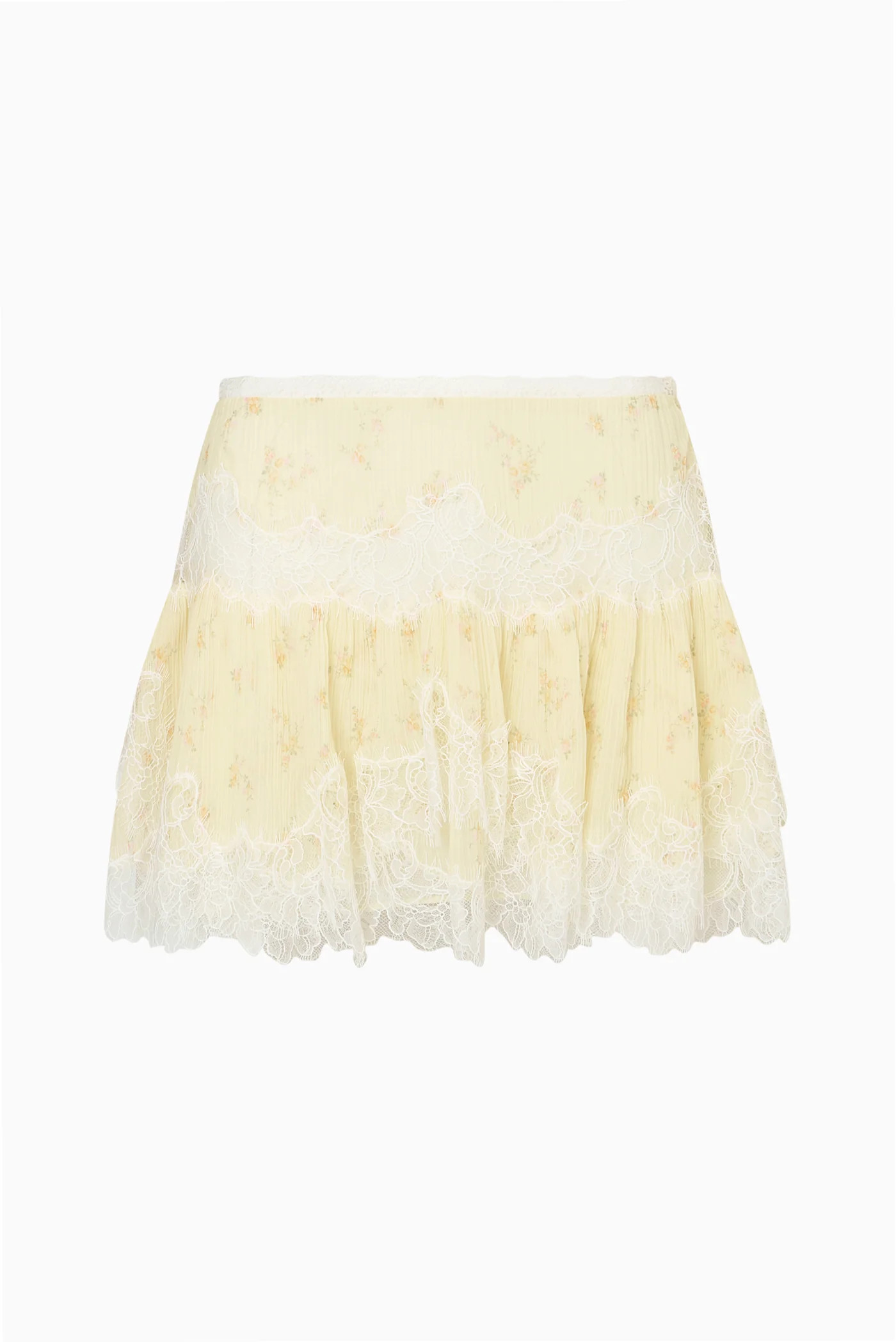 Kellison Cotton-Silk Mini Skirt | LoveShackFancy
