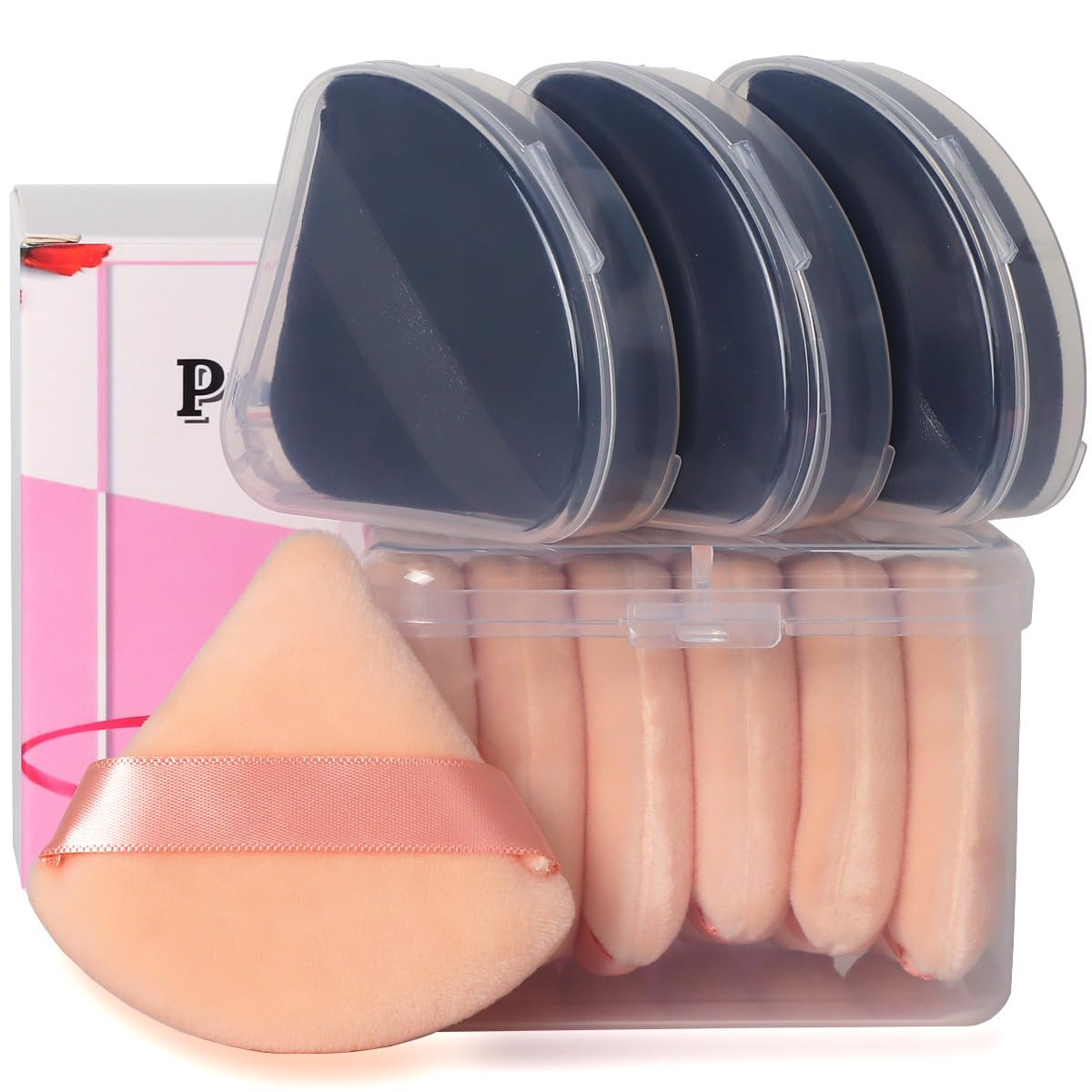 Ocim 10Pcs Triangle Powder Puffs for Face Powder,Soft Velour Triangular Beauty Puff,Makeup Presse... | Amazon (US)