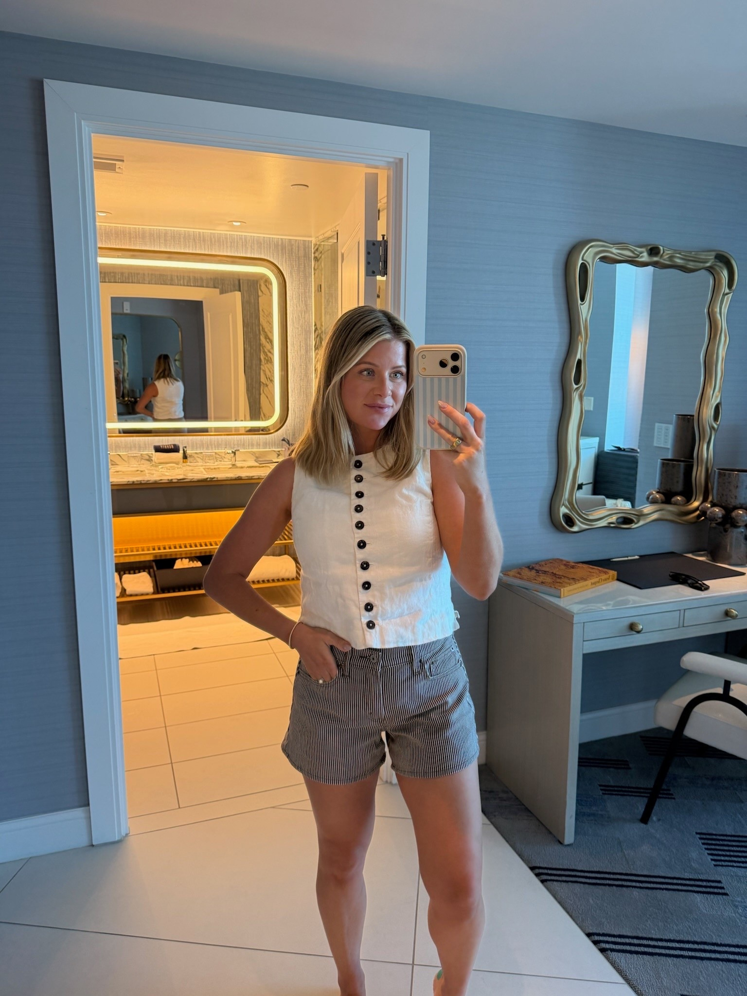 Vacation outfit inspo! I just got these strip shorts from @abercrombie and I’m obsessed! 🤍

Travel outfit, work outfit, new arrivals, madewell outfits, outfit inspo, vacation outfit, winery outfit inspo, summer outfits 2026, spring outfits 2026

#LTKootd #LTKgrwm