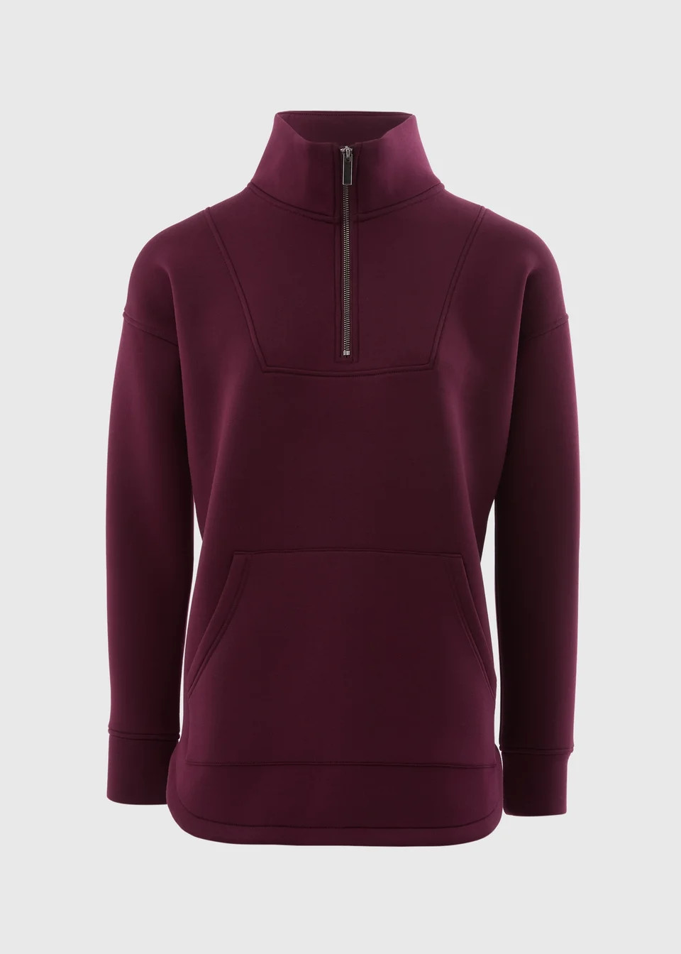 Souluxe Burgundy Half Zip Top | Matalan (UK)