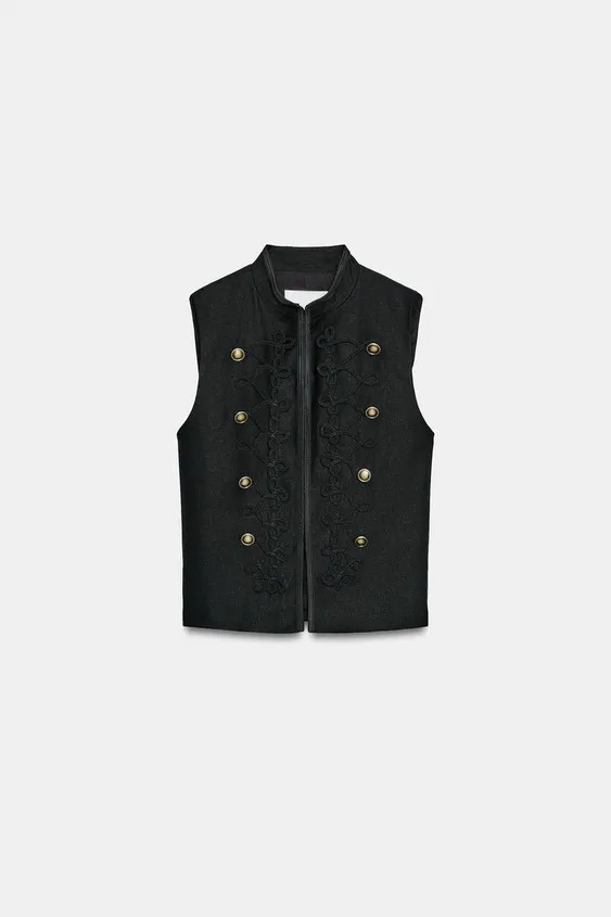 FITTED WAISTCOAT WITH FIREMAN CLASPS | Zara UK