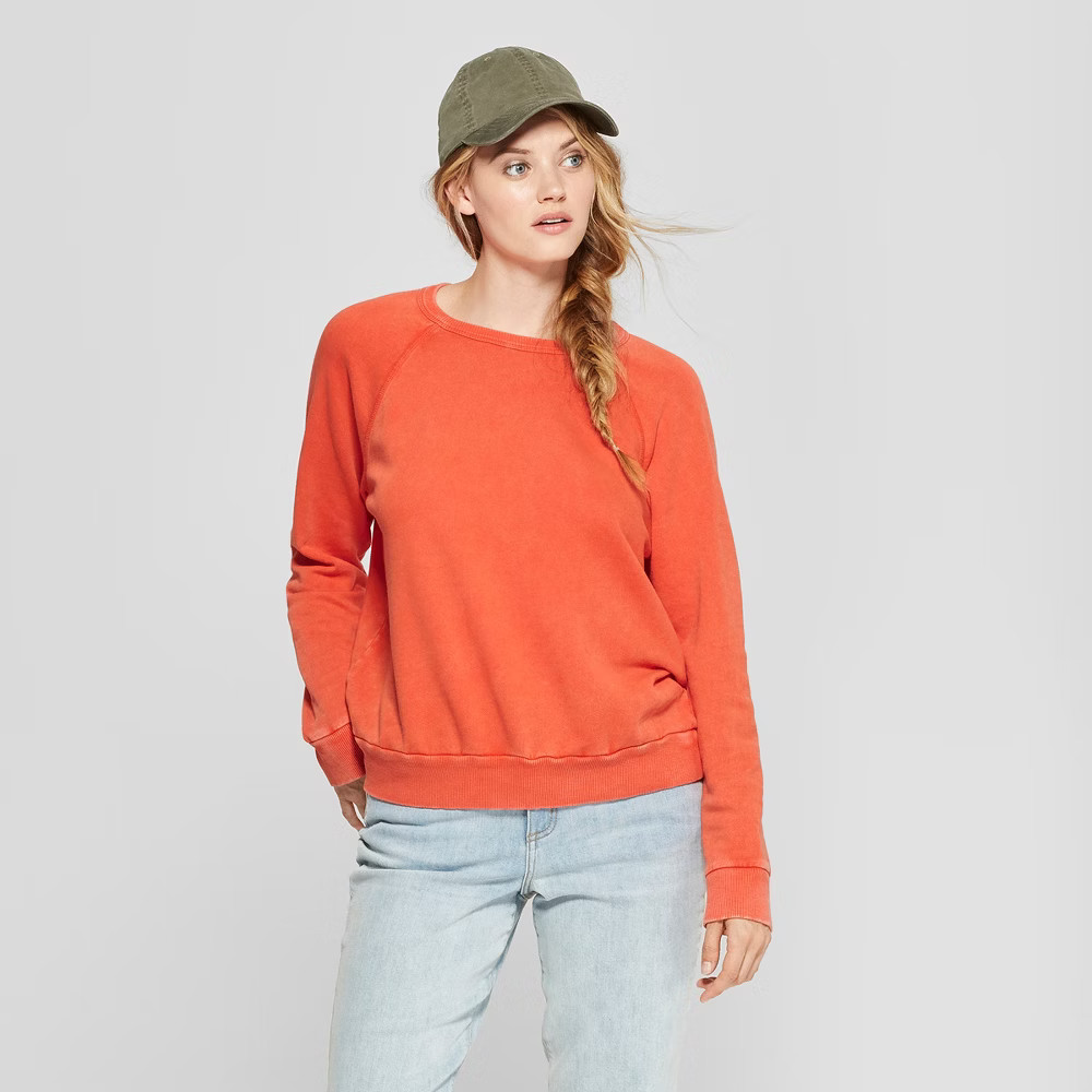 Women's Crew Neck Sweatshirt - Universal Thread Orange Xxl | Target
