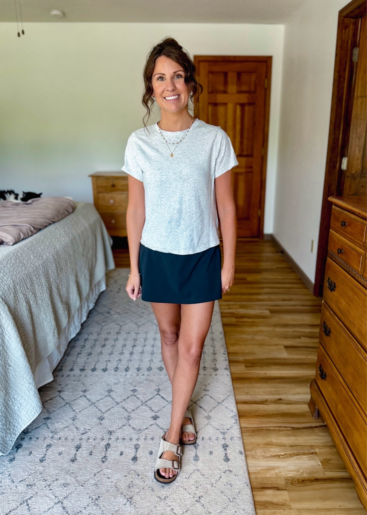 small in my cotton tee and xs in my skort. My Birkenstock sandals are size 36.

#LTKPetite #LTKgrwm #LTKSeasonal