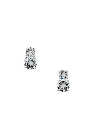 SHASHI Double Solitaire Stud in Silver from Revolve.com | Revolve Clothing (Global)