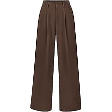 PRETTYGARDEN Wide Leg Pants for Women Trendy 2025 Fall High Waisted Business Casual Outfits Work ... | Amazon (US)