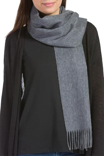 Fishers Finery Women's 100% Pure Cashmere Luxurious Scarf (Smoke) | Amazon (US)