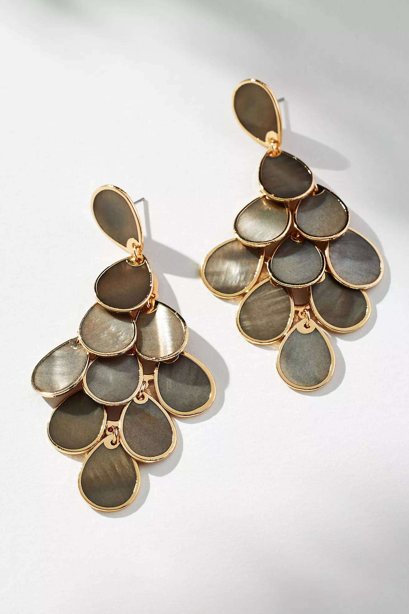 Scalloped Mother-of-Pearl Drop Earrings | Anthropologie (US)