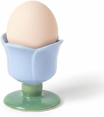 Ceramic Egg Cup,Flower Shape Porcelain Egg Cups for Soft and Hard Boiled Eggs,Boiled Cooking Stor... | Amazon (US)