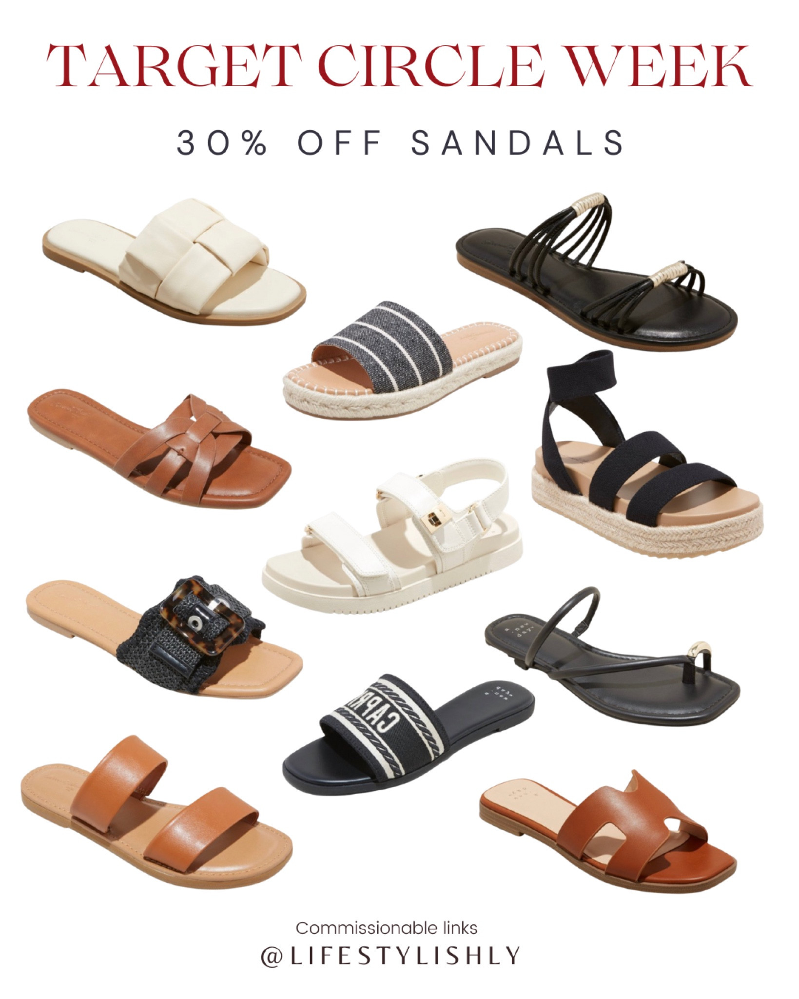 Target circle week! Shop sandals at Target! 30% OFF sandals at Target! 
#Target #Targetsandals

#LTKsalealert #LTKshoecrush #LTKxTarget