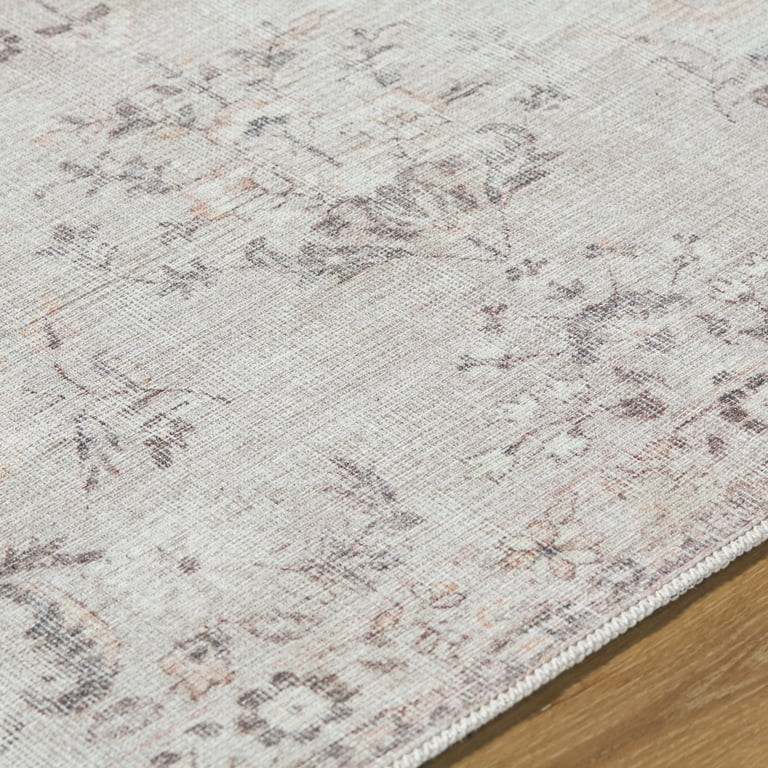 My Texas House Everyday Living Blair Traditional Floral Indoor Washable 5' x 8' Area Rug | Walmart (US)