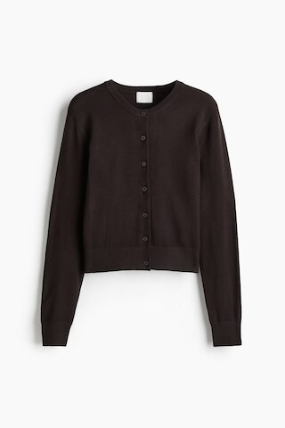 H & M - Fine-knit cardigan - Brown | H&M (UK, MY, IN, SG, PH, TW, HK)