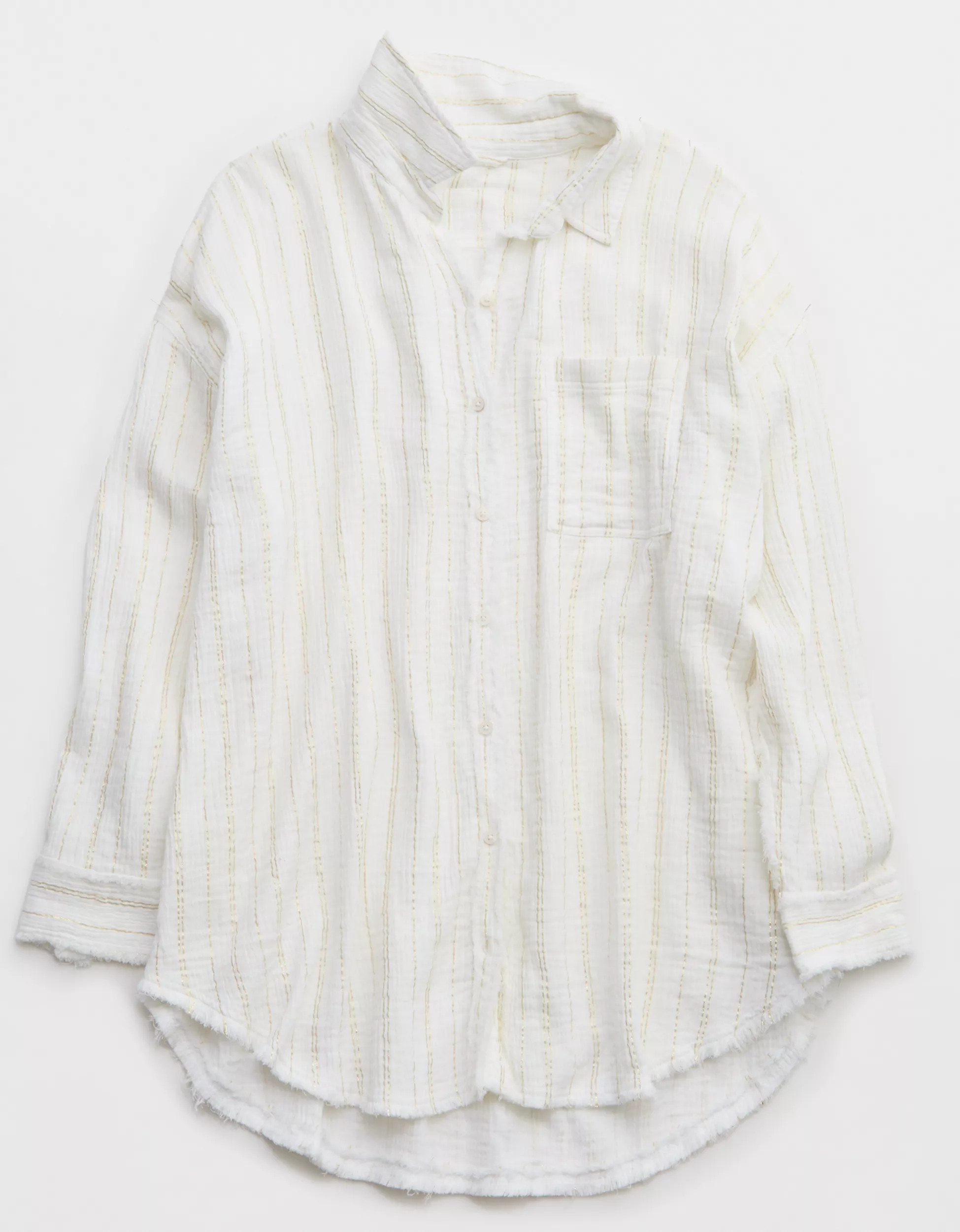 Aerie Pool-To-Party Cover Up Shirt | Aerie